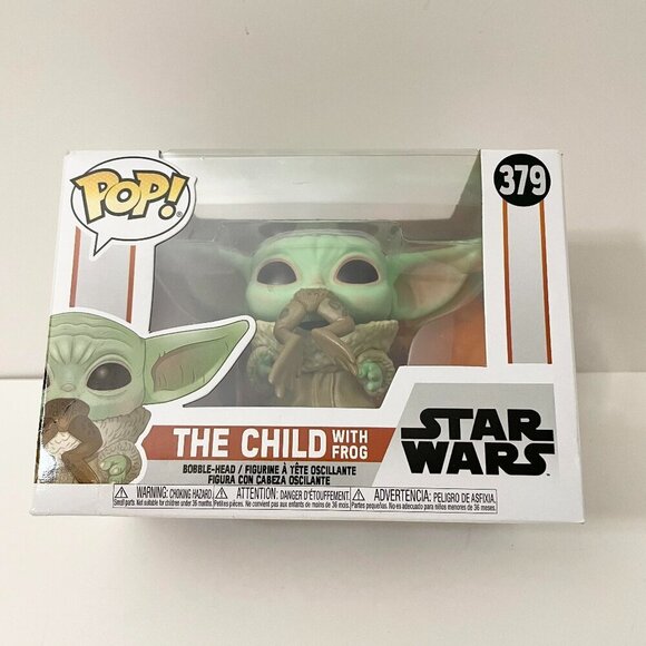 Funko Pop Star Wars Mandalorian The Child with Frog Bobble Head 379 - Picture 1 of 16